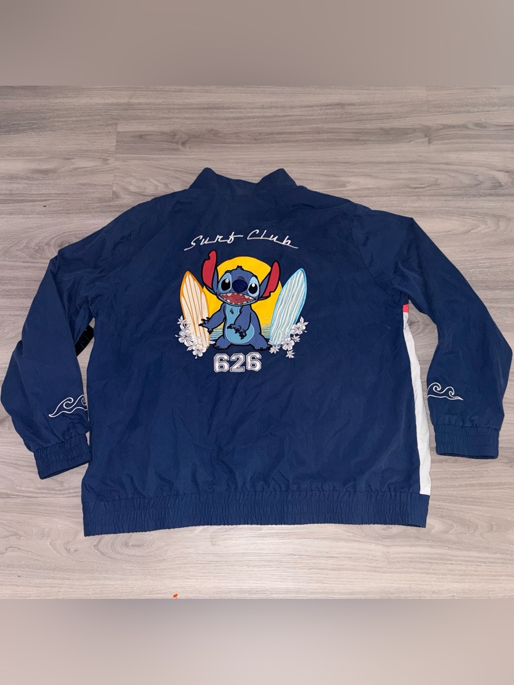 Disney BoxLunch Stitch Surf Club 626 Windbreaker